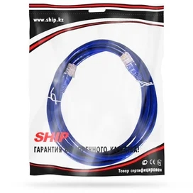Патч Корды, SHIP, S3025BL0500-P, Cat.5e, UTP, LSZH, RJ-45, 5 м, Көк, Толық пакет фото #1