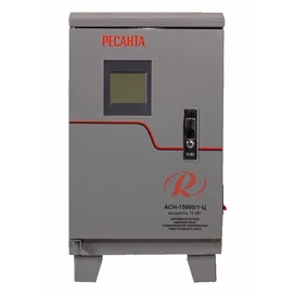 Стабилизатор однофазный электронного типа с цифровым дисплеем Ресанта АСН-15000/1-Ц (63/6/11) фото