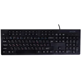 USB Delux DLK-180UB Сымды пернетақтасы, Black фото