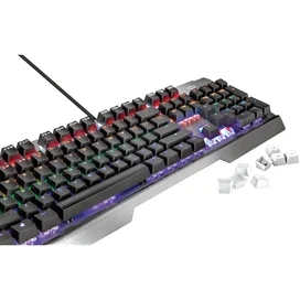 USB Trust GXT 877 SCARR RGB Сымды ойын пернетақтасы, MX Red, Black фото #3