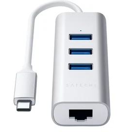 Концентратор Type-C, 3*USB 3.0, 1*Ethernet, Satechi, Серебро (ST-TC2N1USB31AS) фото #2