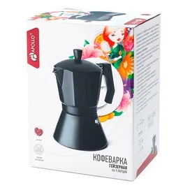 Apollo APL-09 Гейзерлік кофеқайнатқышы, 9 бөлікті фото #1