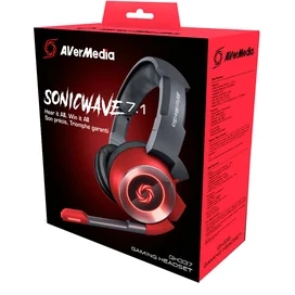 AverMedia SonicWave 7.1 GH337, Red (40AAGH337APJ) ойын гарнитурасы фото #3