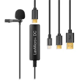 Android, iOS смартфондарға арналған Saramonic LavMicro+ DC ілгекті микрофоны фото