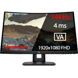 24" HP Мониторы X24c 9FM22AA 1920x1080 16:9 TN 144ГЦ (HDMI+DP) Curved Black фото