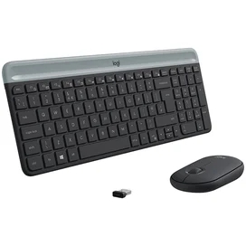 USB Logitech Сымсыз пернетақтасы + тінтуірі MK470 Slim, Graphite фото #4