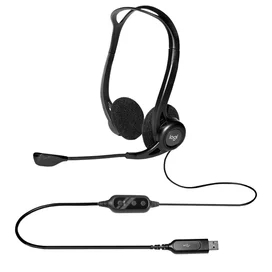 Logitech 960 USB жапсырмалы гарнитурасы, Black фото #3