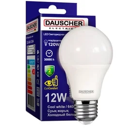 Dauscher Жарықдиодтық шамы A60 12W 6400К 1080lm E27 ND Салқын фото