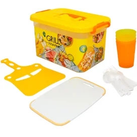 Набор для пикника на 4 персоны 19 пр. "GRILL MENU" Полимербыт 4389994 фото