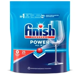 FINISH Allin1 Ыдыс жуғыш машиналарға арналған таблеткалары 25 дана 3065254 фото
