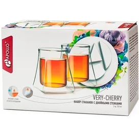 Набор стаканов с двойными стенками Very-Cherry 250мл 2пр. Apollo VCH-250 фото #1