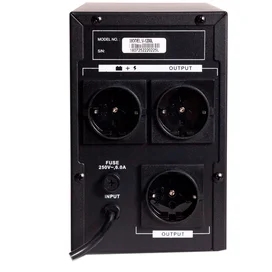 SVC ҮҚК, 1200VA/720W, AVR:165-275В, 3 Schuko, Black (V-1200-L) фото #2