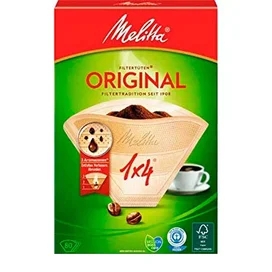 Фильтры бумажные для кофе Melitta 1X4/80 NB, 6658182 фото