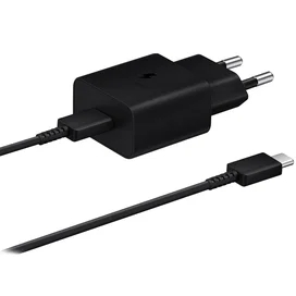 Samsung қуаттау адаптері, 1*Type-C 15Вт+Cable, Black (EP-T1510XBEGRU) фото #1