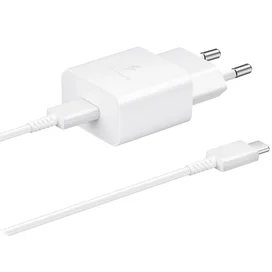 Samsung қуаттау адаптері, 1*Type-C 15Вт+Cable, White (EP-T1510XWEGRU) фото #3