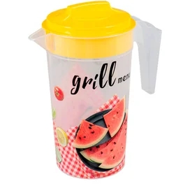 Кувшин 1,2л "GRILL MENU" с крышкой с декором Полимербыт 4314896 фото