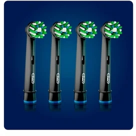 Насадки Oral-B Cross Action CleanMaximiser Black для электрической зубной щетки, 4 шт., для тщательного удаления налета фото #3
