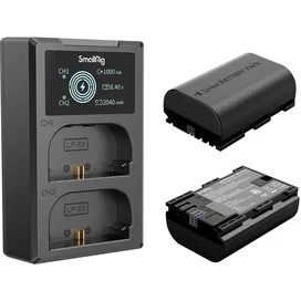 SmallRig 3821 Canon LP-E6NH қуаттау құрылғы мен екi аккумуляторы фото #1