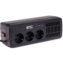 SVC тұрақтандырғышы, 600VA/300Вт, AVR:176-273В, 3Shuko, Black (AVR-1005-U) фото
