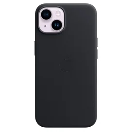 Чехол для iPhone 14, Leather Case with MagSafe, Midnight (MPP43ZM/A) фото #1