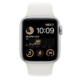 Apple Watch SE 2022 Смарт сағаты, 40mm Silver Aluminium Case with White Sport Band (MNJV3GK/A) фото #1