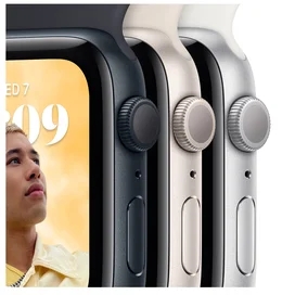 Apple Watch SE 2022 Смарт сағаты, 40mm Silver Aluminium Case with White Sport Band (MNJV3GK/A) фото #2