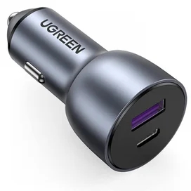 Ugreen USB-C PD+USB-A QC 42.5W Автокөлікте зарядтау құрылғысы, Fast Car Charger, 60980 (CD213) фото