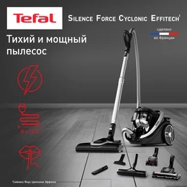Пылесос с контейнером Tefal Silence Force Cyclonic Effitech TW7976EA фото #1