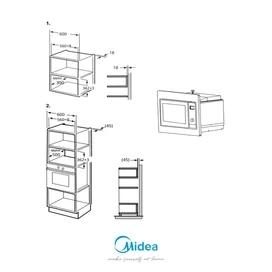 Встраиваемая микроволновая печь Midea AM720A7T-SS фото #3
