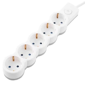 Satti желі сүзгісі, 5м, 5 розетка, 16А, White, (PFFS-16A5005) фото