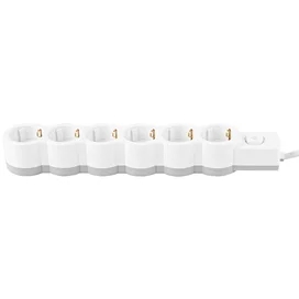 Сетевой Фильтр Satti, 5м, 6 розеток, 16А, White, (PFFS-16A5006) фото #1
