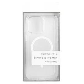 Чехол для iPhone 15 Pro Max, NEO TPU Case with MagSafe, Clear (TPUCM-15ProMaxC) фото #3