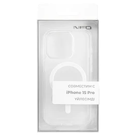 Чехол для iPhone 15 Pro, NEO TPU Case with MagSafe, Clear (TPUCM-15ProC) фото #3