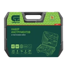 Набор инструментов Сибртех 76 предметов 1/2", 1/4" (13394M) фото #3