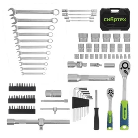 Сибртех құрал-саймандар жиынтығы, 89 құрал 1/2", 1/4" (13396M) фото #1