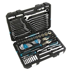 Gross құрал-саймандар жиынтығы, 78 құрал CrV, 120 тіс, 1/4", 1/2" (14148M) фото