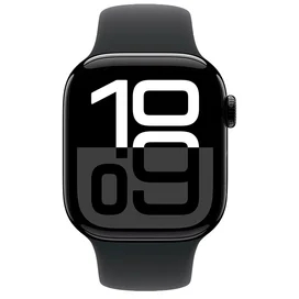 Apple Watch Series 10 Смарт сағаты, GPS 42mm Jet Black Aluminium Case with Black Sport Band - S/M фото #1