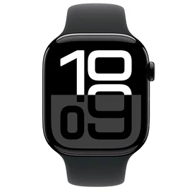 Apple Watch Series 10 Смарт сағаты, GPS 46mm Jet Black Aluminium Case with Black Sport Band - M/L фото #1