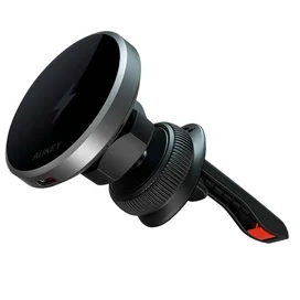 Телефонға арналған Aukey MagFusion Dash HD-MC13 USB Type-C көлік зарядтағышы, сұр түсті. (HD-MC13) фото #1