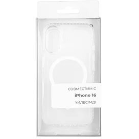 Чехол для iPhone 16, NEO TPU Case with MagSafe, Clear (TPUCM-16C) фото