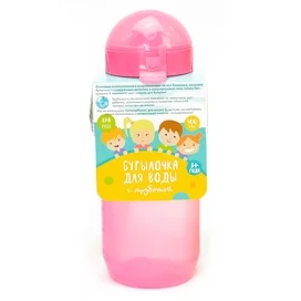 Бутылка для воды с трубочкой 400мл Bool-Bool Kids  WOWBOTTLES КК0028 фото #1