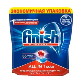 FINISH All in One 65 дана (3220756) ыдыс жуғыш машина таблеткасы фото