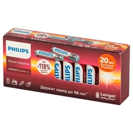 Philips Power AA батареясы 20 дана LR6-20BL (4895229149328) фото