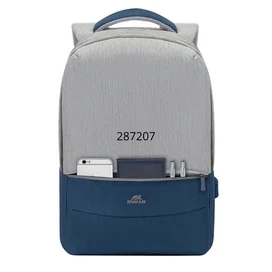 RIVACASE 7562 grey/dark blue ноутбук рюкзактары 15,6" (7562 grey/dark blue) фото #2