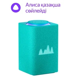 Яндекс Станция Макс ақылды үндеткіші Алисамен, Zigbee бар, жасыл-көк (YNDX-00053TRQ) фото