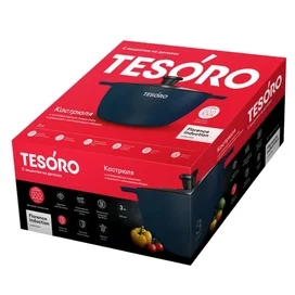 Кастрюля 22см 3л Florence Induction total blue Tesoro TF6630tbi фото #3