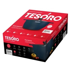 Кәстрөл 24см 4л Florence Induction total blue Tesoro TF6640tbi фото #3