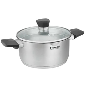 Strike Grey Ultra Rondell Қақпағы бар кәстрөлі 20см 2,8л RDS-1948 фото