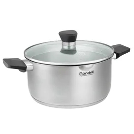 Strike Grey Ultra Rondell Қақпағы бар кәстрөлі 24см 4,8л RDS-1949 фото