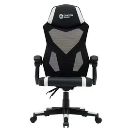 Canyon Flow компьютерлік ойын креслосы, Black/White (CNE-MCH01W) фото